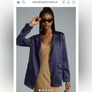 Anthropologie Navy Blazer